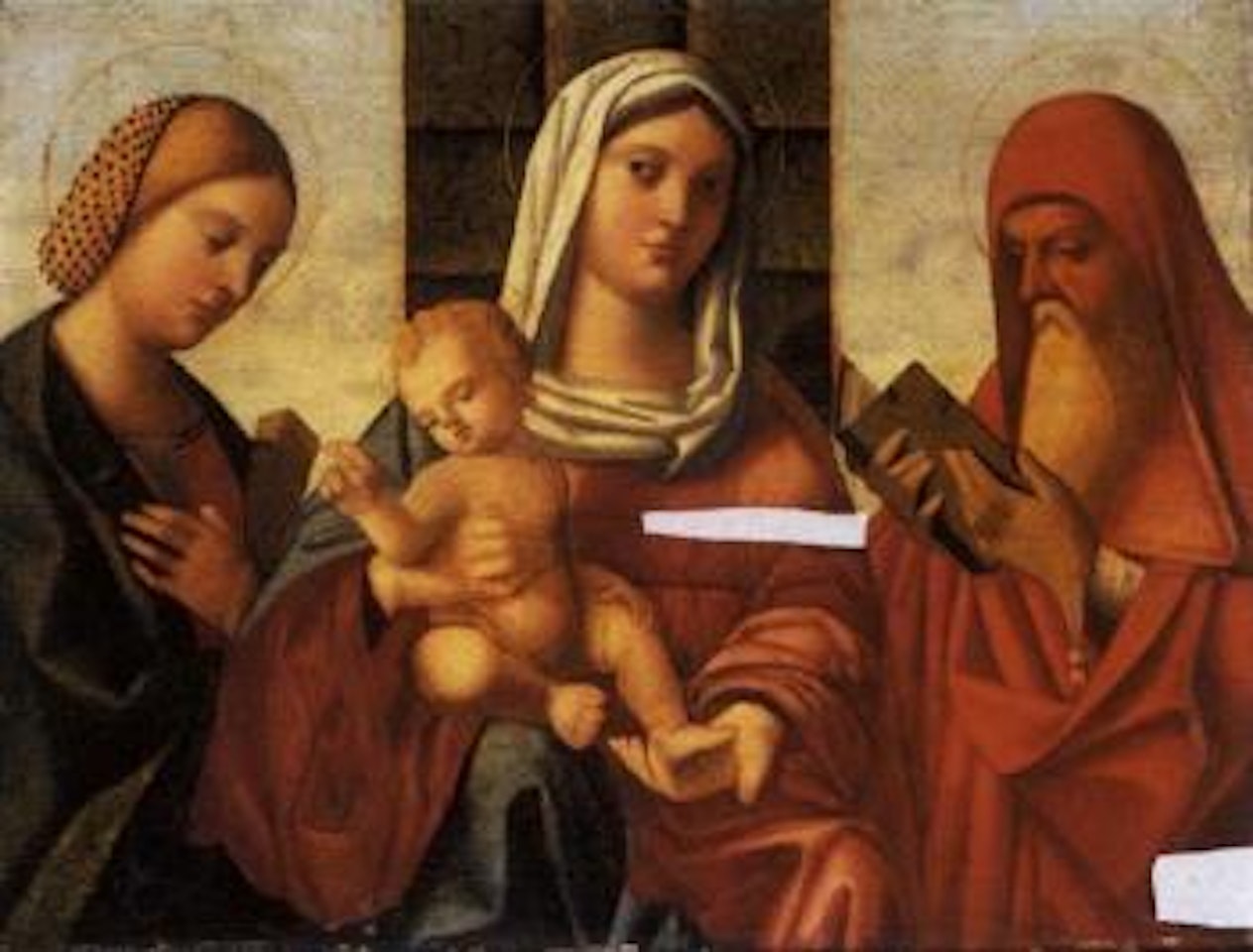 Madonna and Child with St. Jerome and female Saint by Giovanni Bellini