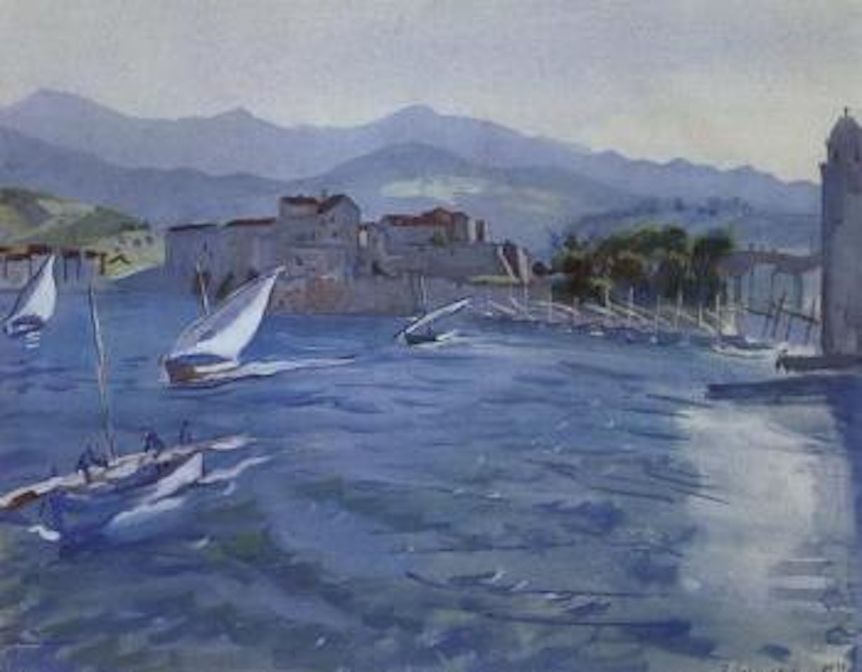 View of Collioure, France, from the sea by Zinaida Serebriakova