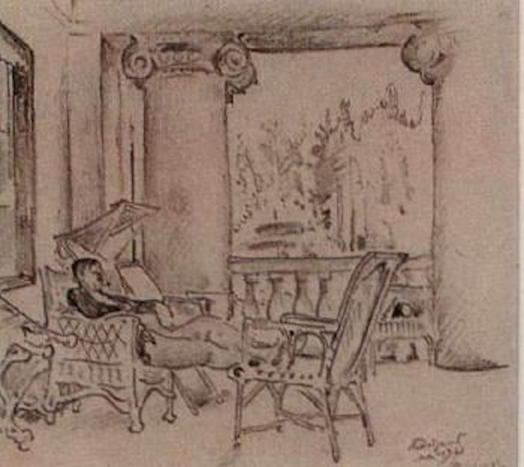 Portrait of the writer Evgeni Zamyatin by Mstislav Valerianovich Dobuzhinsky