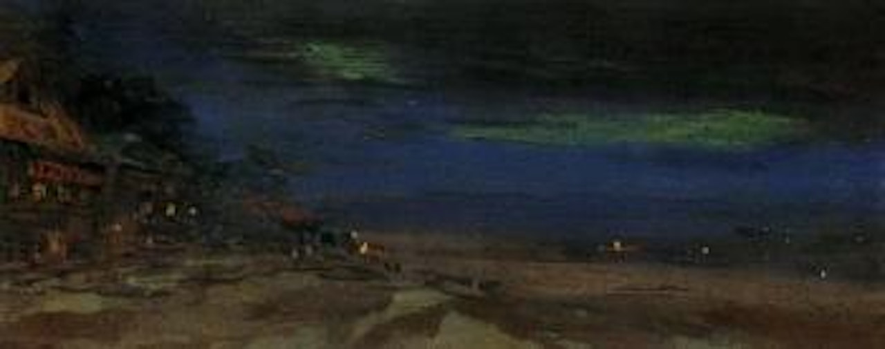 Volga by night by Konstantin Alekseevich Korovin