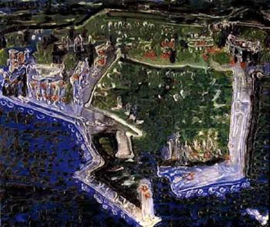 A bird's eye view of a harbour by Thanos Tsingos