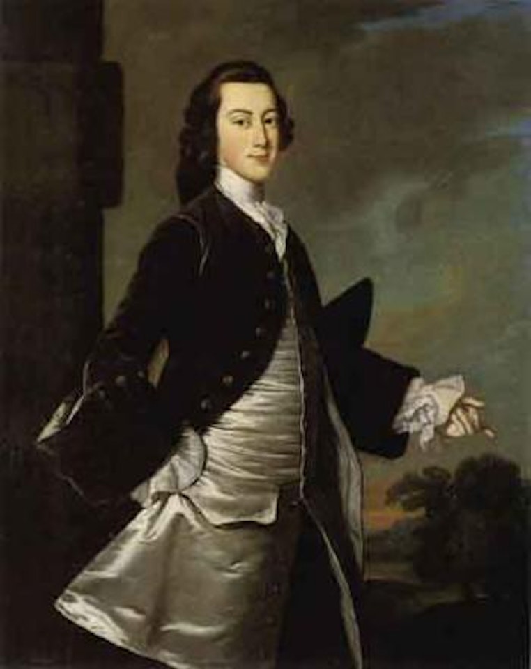 Portrait of Walter Edward Freeman in a dark coat by Thomas Hudson