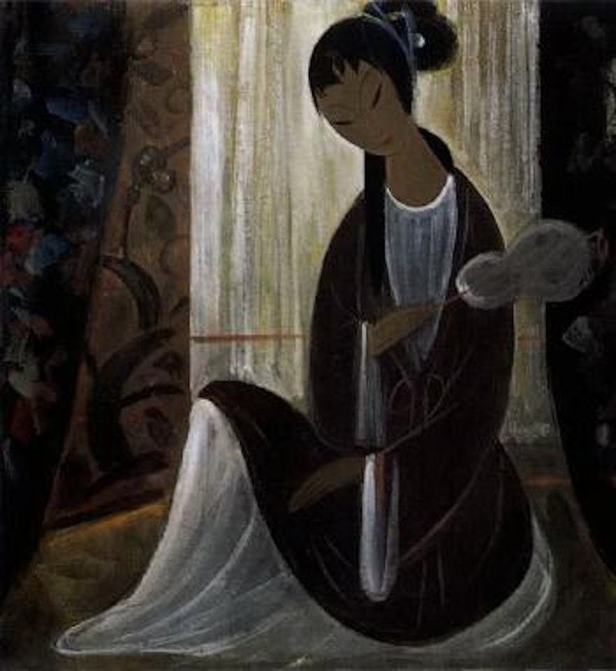 Seated lady by Lin Fengmian