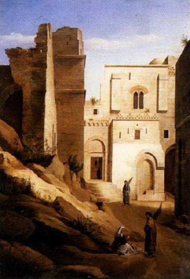 Middle Eastern fruit seller by Italian School