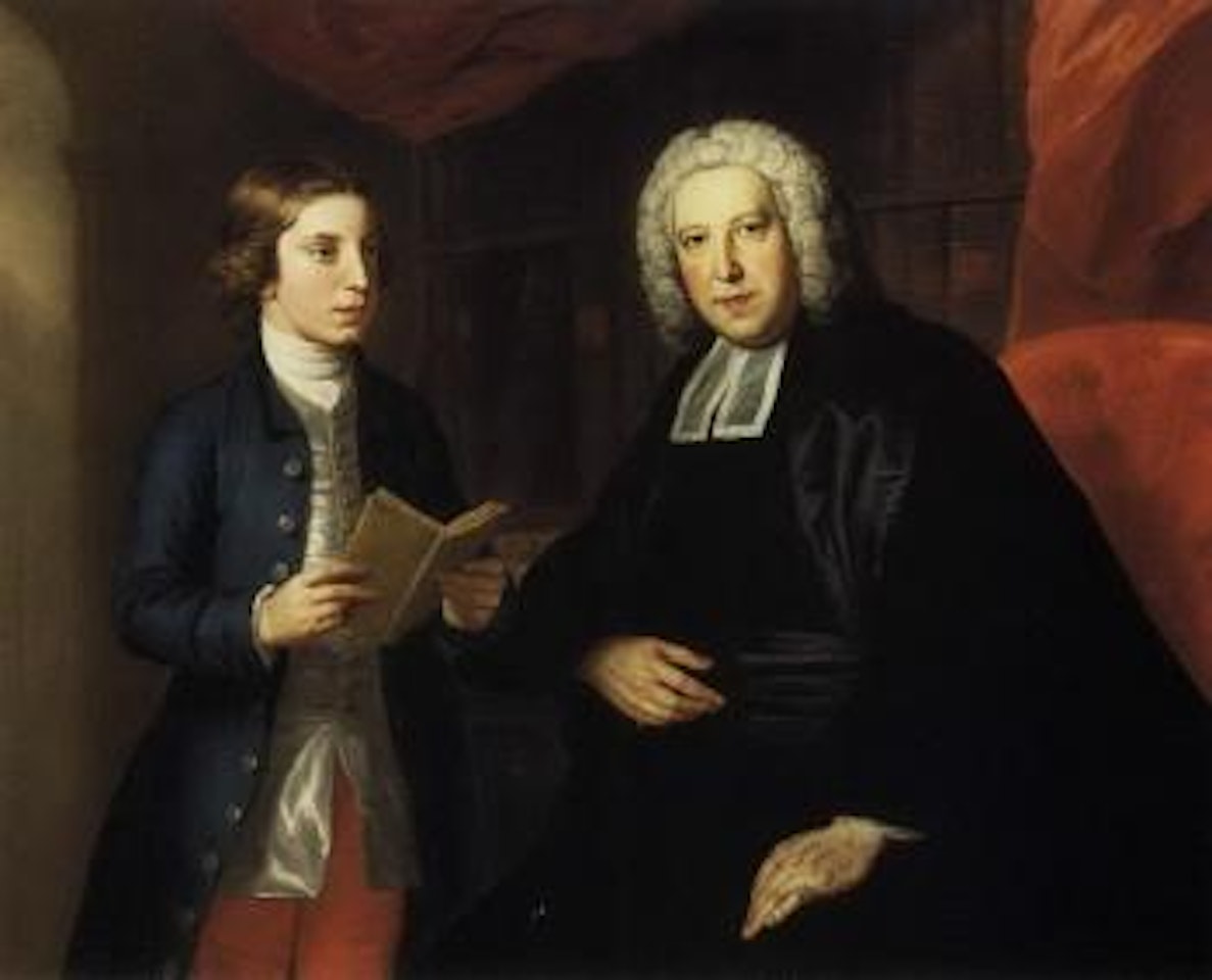 Portrait of the Rev. William Freind with his son Robert by William Hoare of Bath