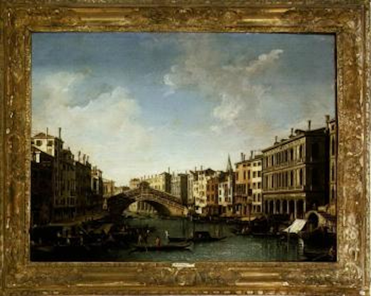 Venice, the Grand Canal, with the Rialto bridge by Canaletto