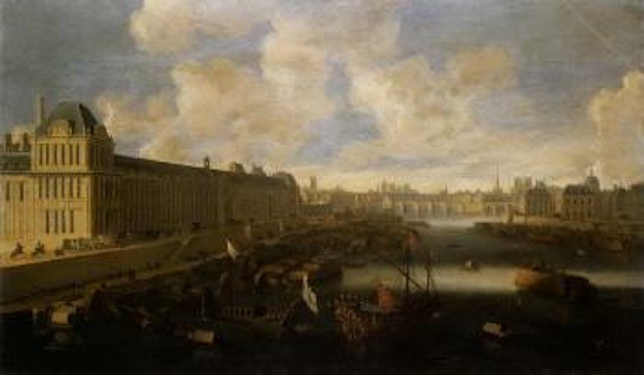 Paris, the Seine looking upstream. Paris, the Seine looking downstream by French School