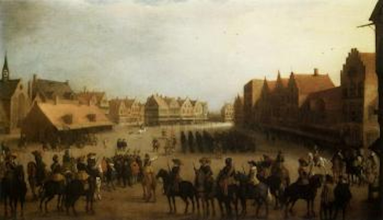 Prince Maurtis bisbanding his mercenaires at Utrecht 1618 by Joost Cornelisz Droochsloot
