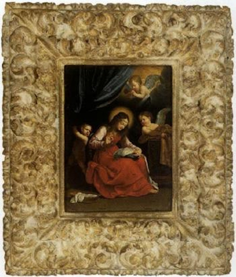 The Virgin sewing with three Angels by Guido Reni