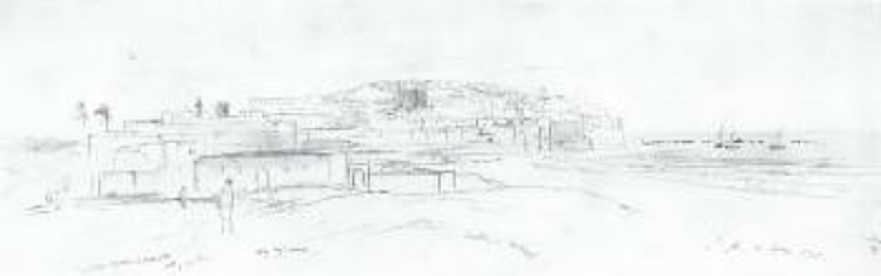 View of city of Jaffa by Edward Lear