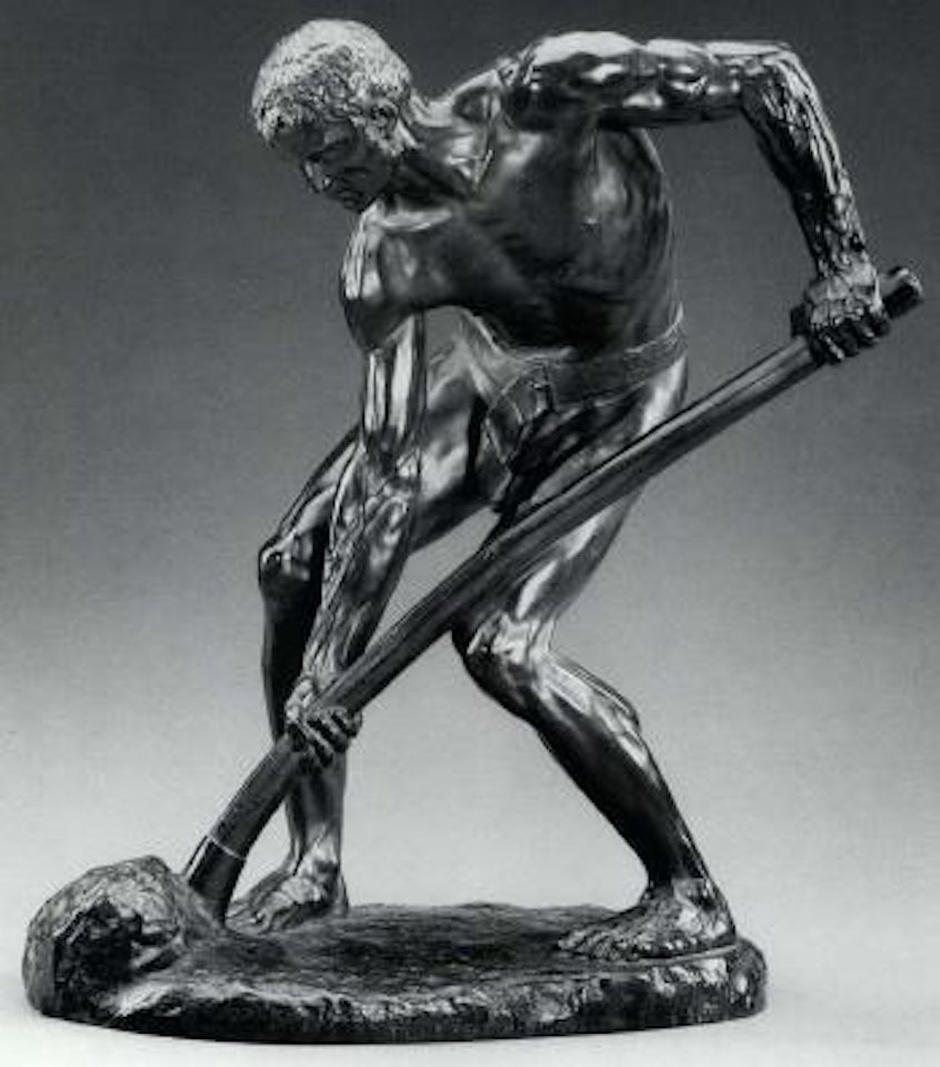 Labourer shovelling by Alfred Boucher