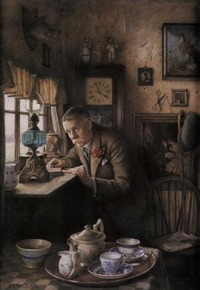 Someone coming to tea by Charles Spencelayh