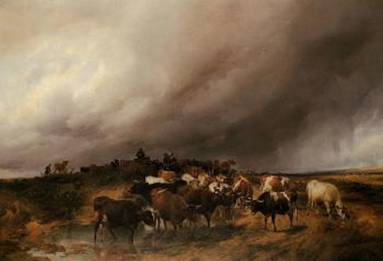 A way o'er the heath by Thomas Sidney Cooper