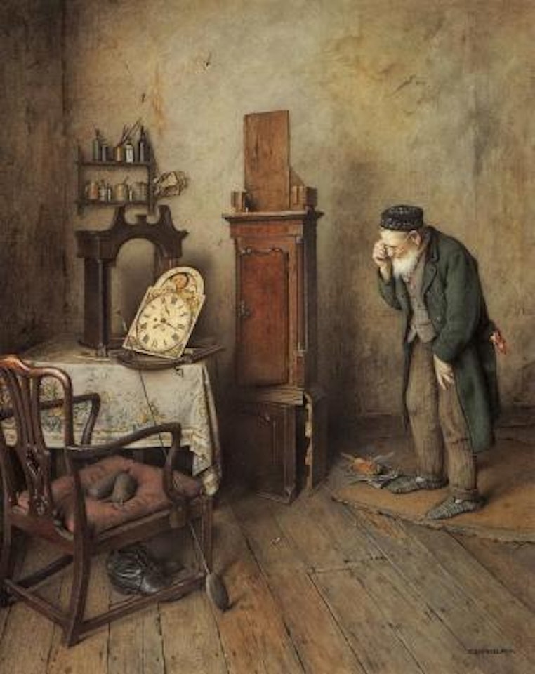 The clock by Charles Spencelayh
