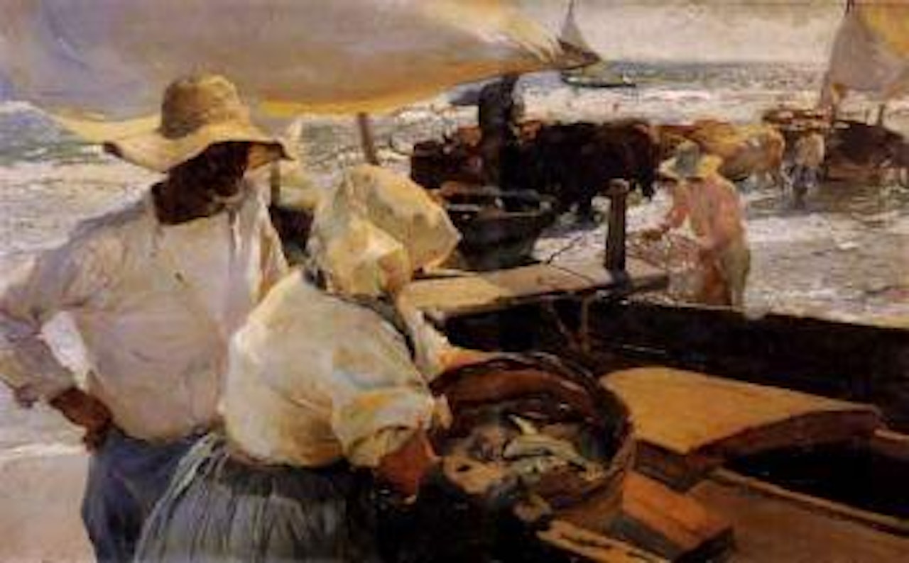 Playa de Valencia, sol de manana by Joaquin Sorolla Y Bastida