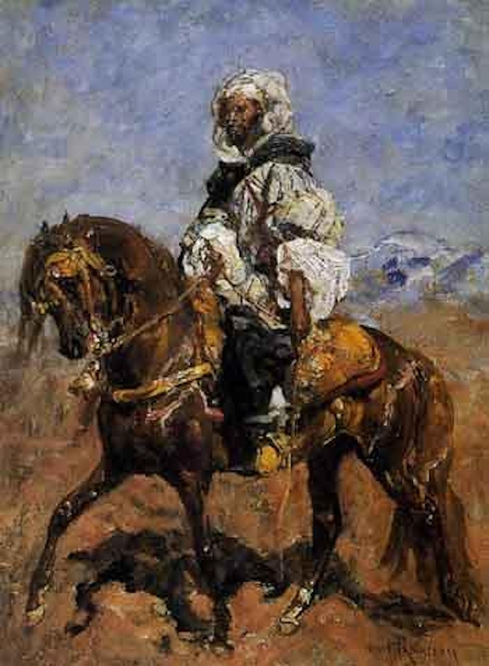 Arab horseman by Henri Émilien Rousseau