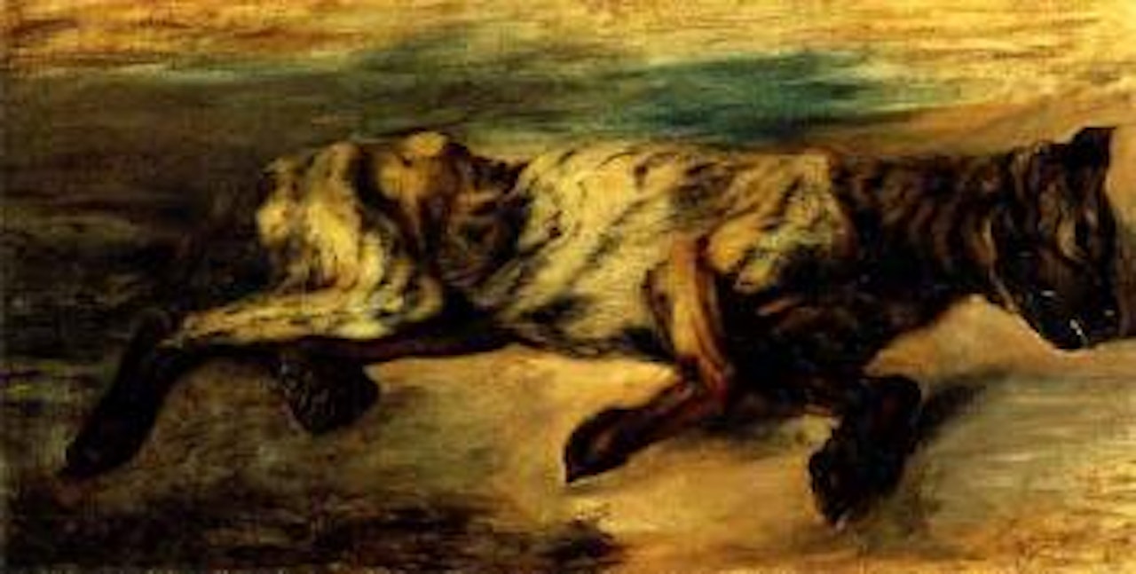 Chien mort by Eugene Delacroix