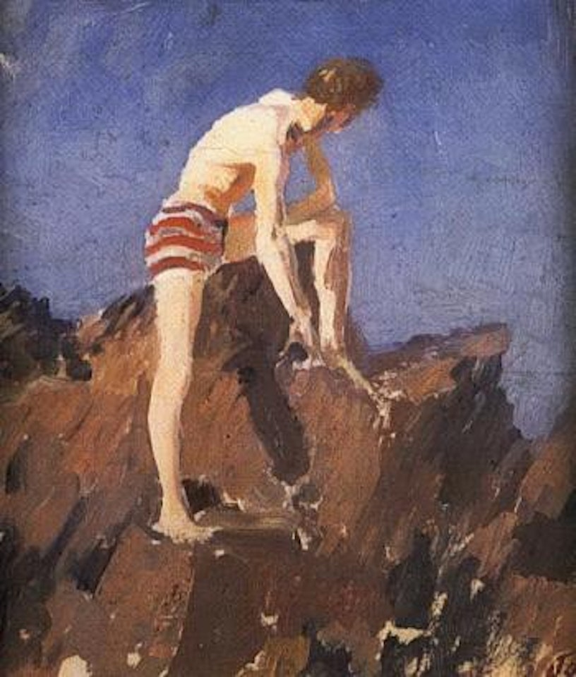 Henry Lamb bathing by Augustus Edwin John