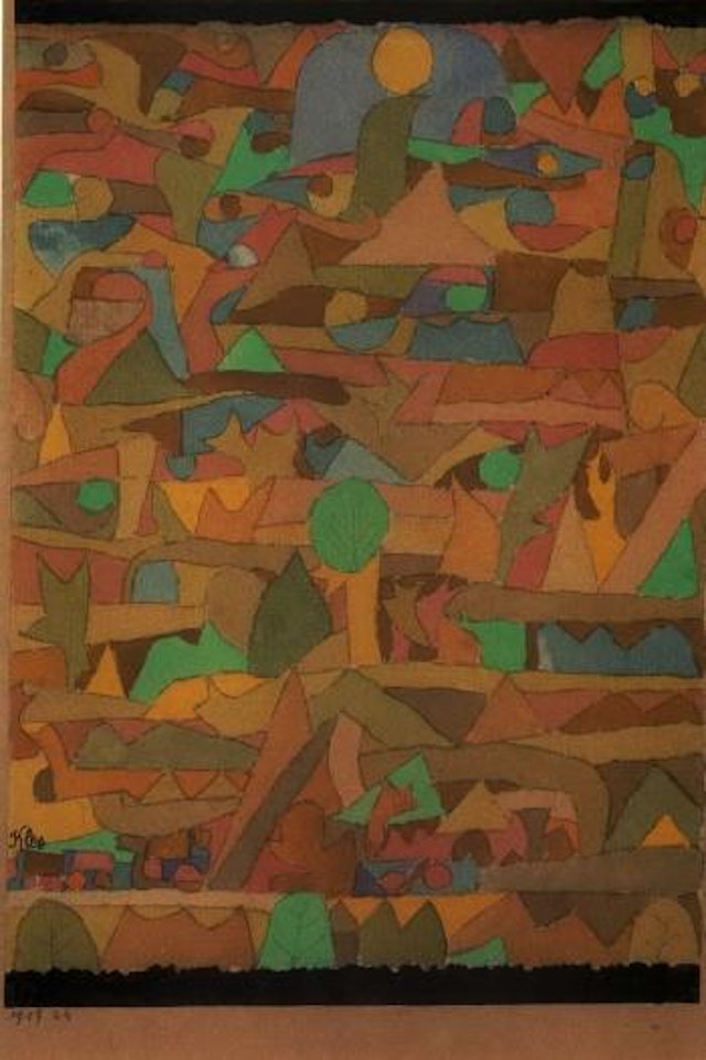 Miniature oben und unten schwarz gefasst - miniature set above and below in black by Paul Klee