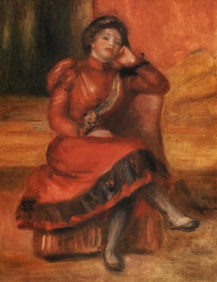 Danseuse espagnole dans une robe rouge by Pierre-Auguste Renoir
