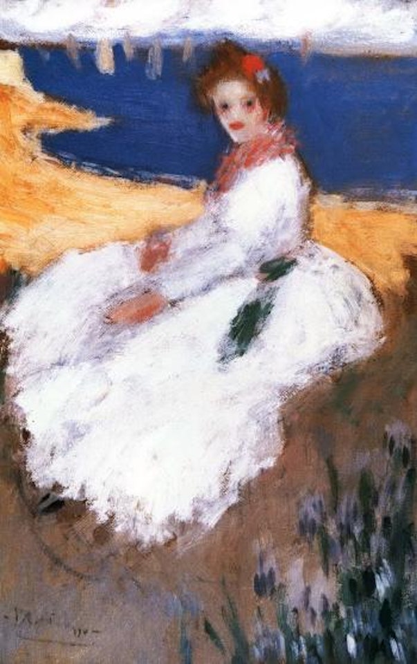 Jeune fille espagnole devant la mer by Pablo Picasso