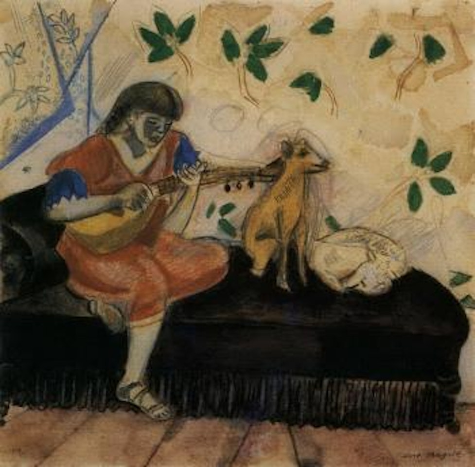 Jeune fille a la mandoline by Marc Chagall