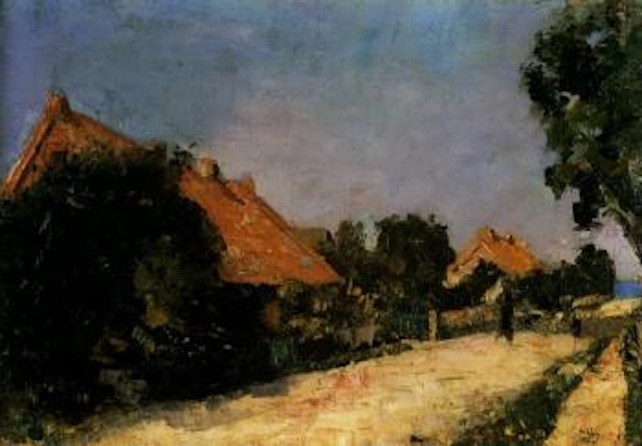 Schwerin, rote hausdacher by Lesser Ury