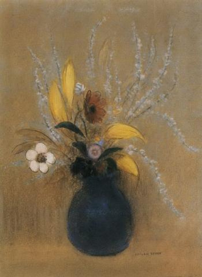 Le petit vase bleu by Odilon Redon