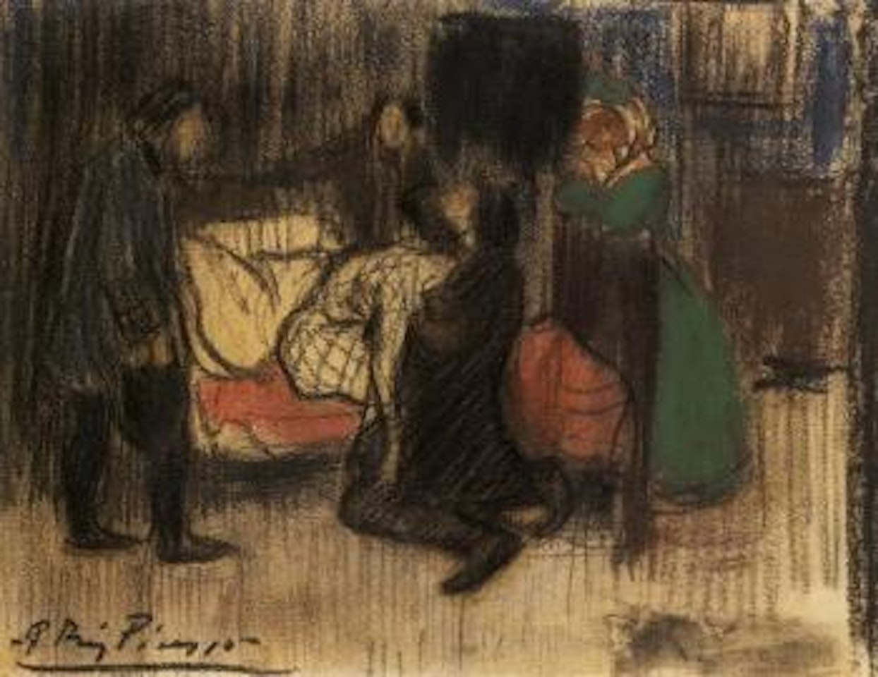 Scene de la vie de boheme by Pablo Picasso