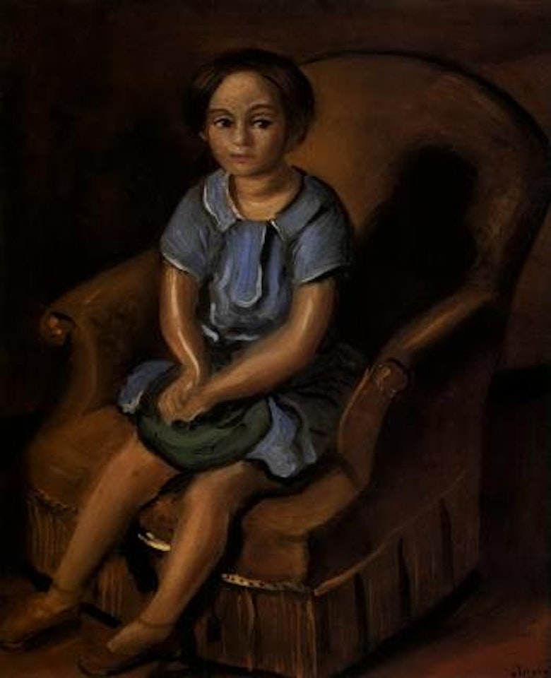Portrait de Genevieve assise dans un fauteuil by Andre Derain