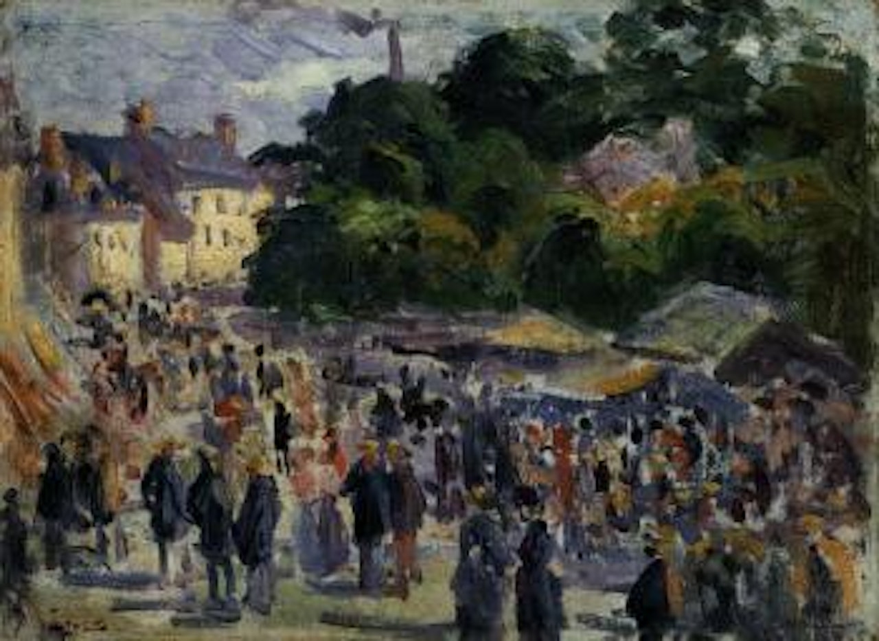 La place du marche a Gisors by Maximilien Luce
