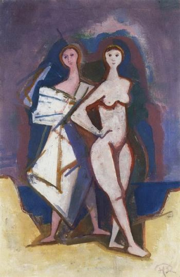 Madchen am strand - women on the beach by Karl Hofer