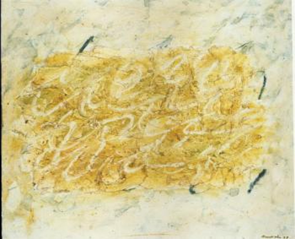 Variation sur un paysage jaune by Jean Fautrier