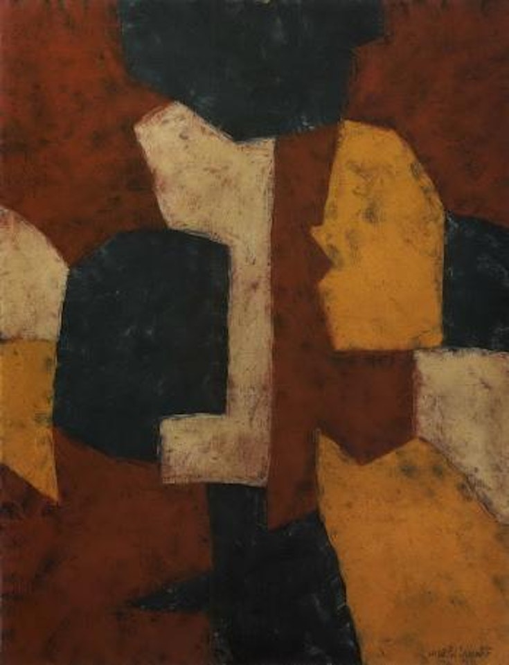 Composition rouge, jaune, verte et blanche by Serge Poliakoff