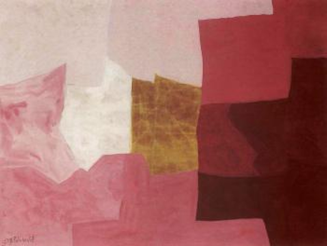 Composition rose et ochre by Serge Poliakoff