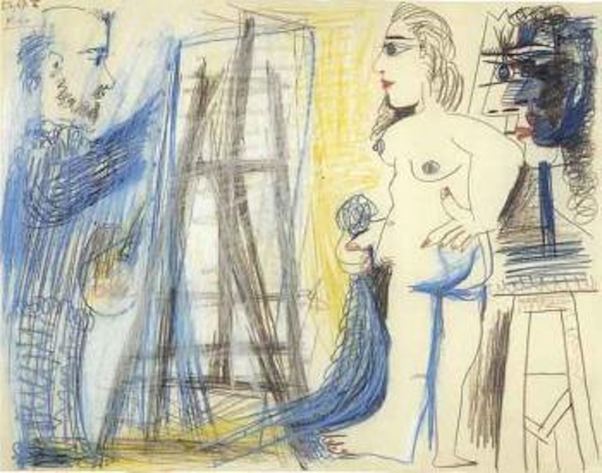 Le peintre e son modele by Pablo Picasso