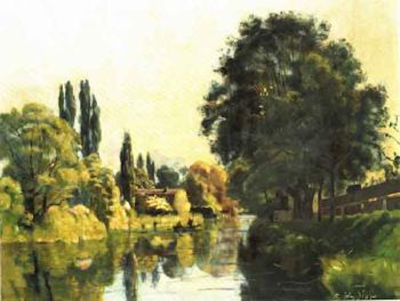 Aare canal near Scherzligen by Ferdinand Hodler