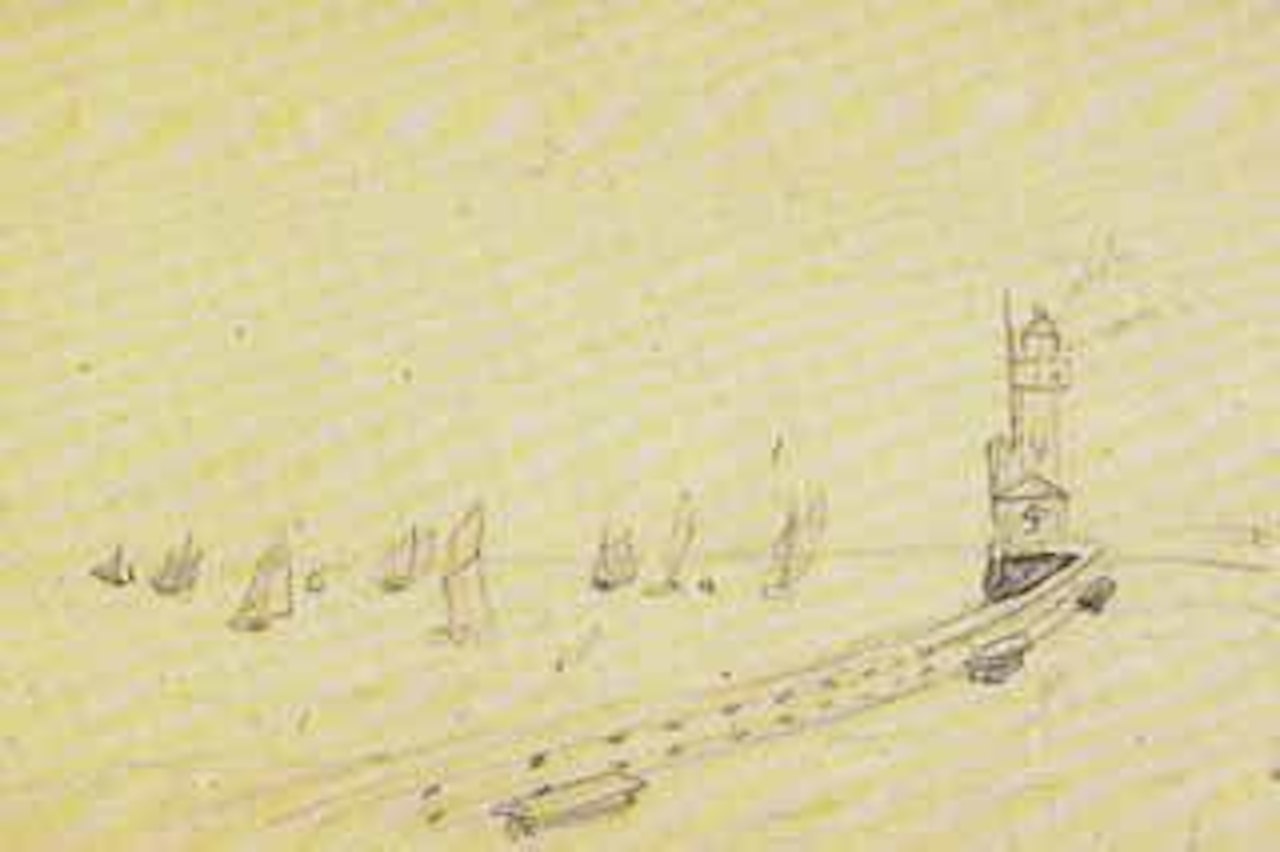Esquisse pour 'La jetee d'Honfleur' by Félix Vallotton