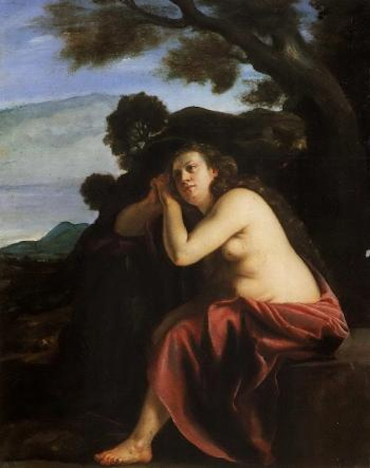 The Penitent Magdalen in a landscape by Artemisia Gentileschi