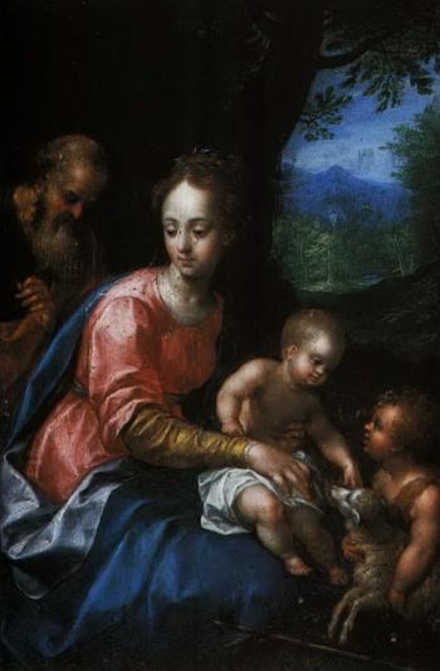 The Holy Family with the Infant Saint John the Baptist by Hendrick de Clerck