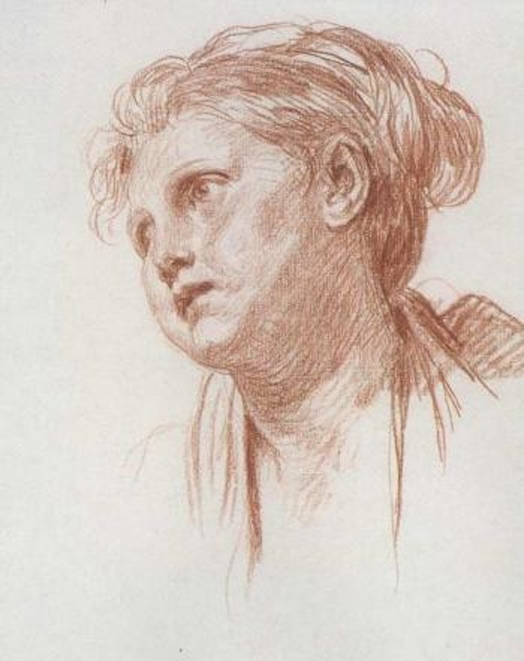 The head of a young girl turned to the right by Jean-Baptiste Greuze