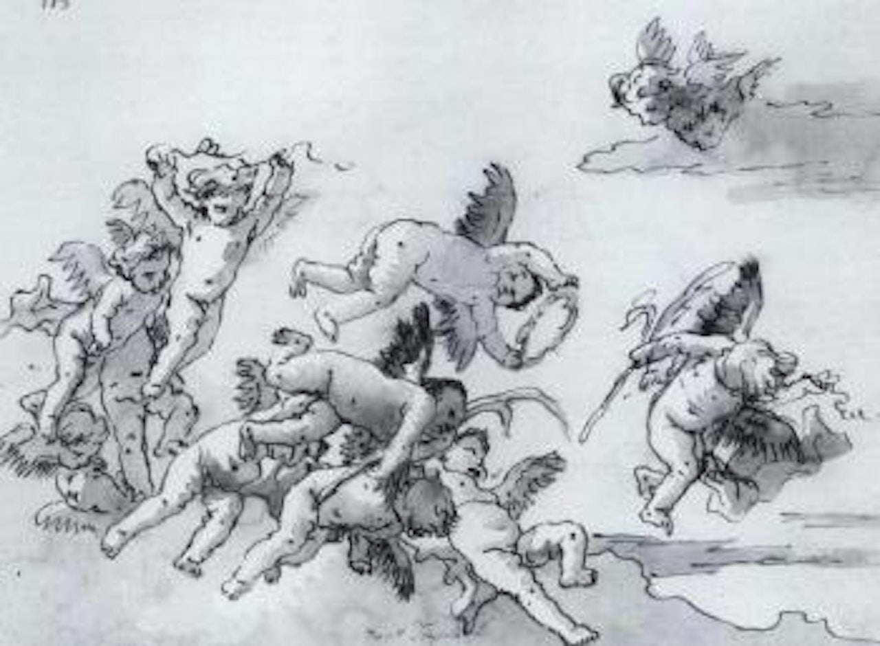 Putti among clouds by Giovanni Domenico Tiepolo
