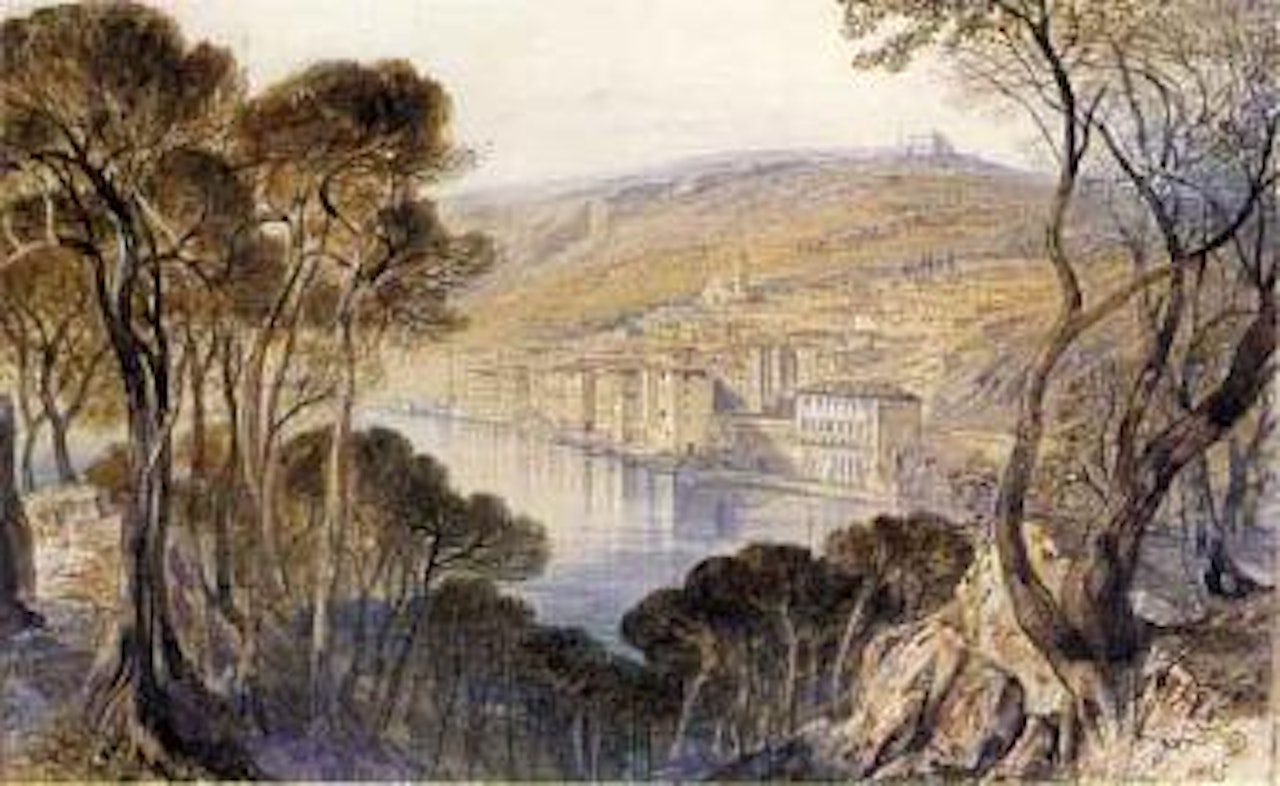 View of Villefranche by Edward Lear