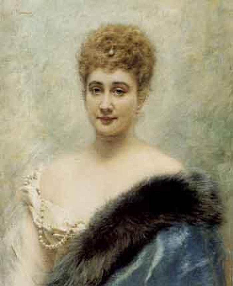Portrait of lady by Konstantin Makovsky