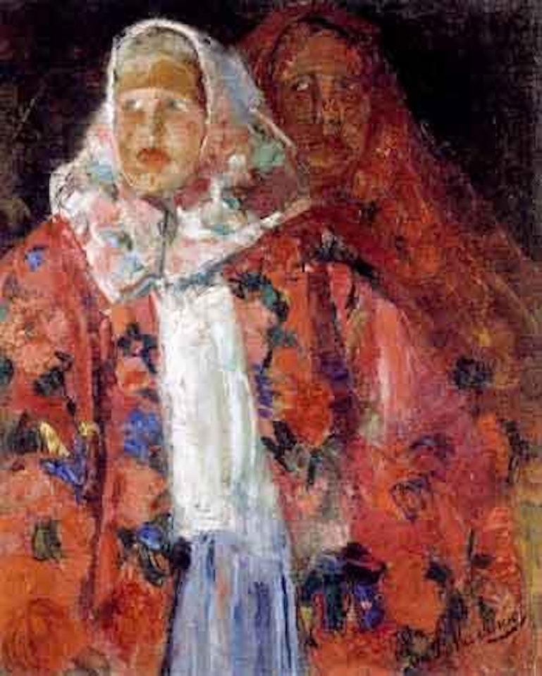 Peasant women in fustian red by Filip Malyavin