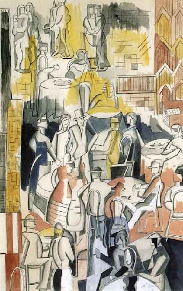 At the cafe by Alexandra Exter