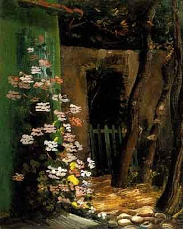 Geraniums in garden at Borisella, artist's house in Cagnes Sur Mer by Boris Grigoriev