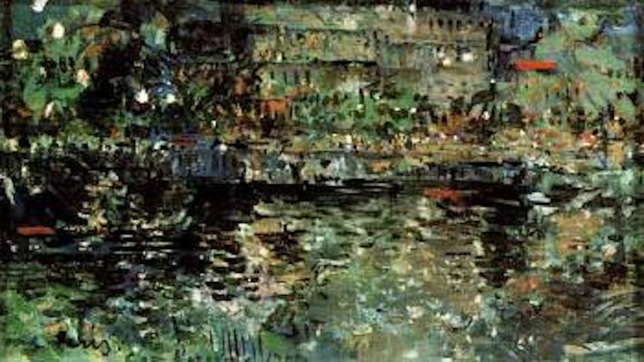 Paris by night by Konstantin Alekseevich Korovin