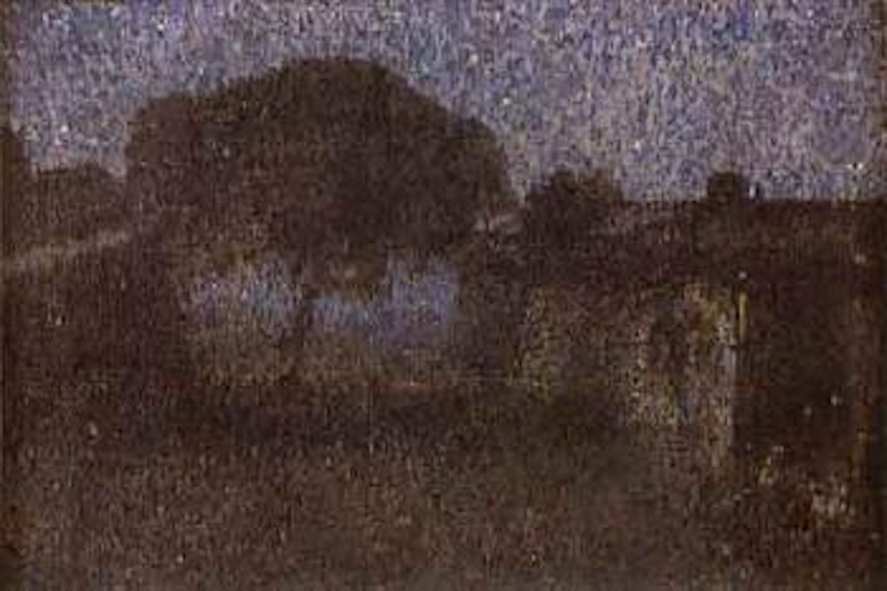 Viejas casas de Malvin, nocturno by Pedro Figari