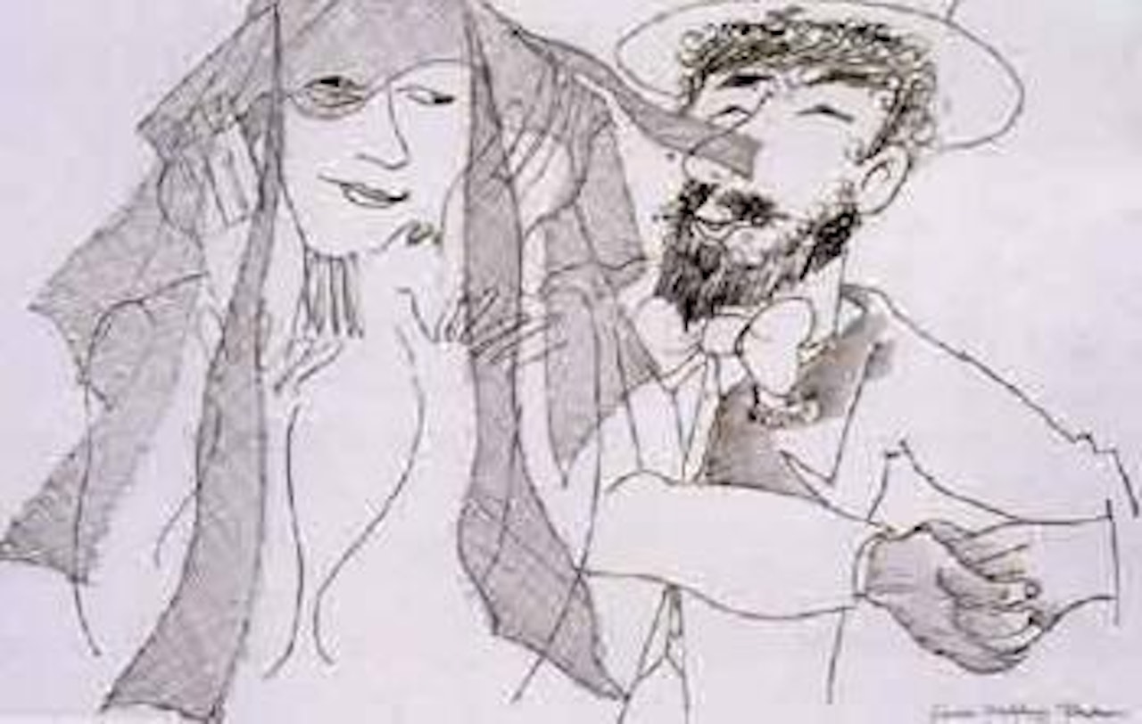 From Charles Blackman's Paris Dreaming, the Jewish wedding by Charles Blackman